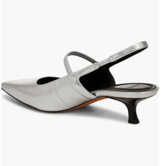 Vince Silver Slingback Heels - Picture 5 of 7